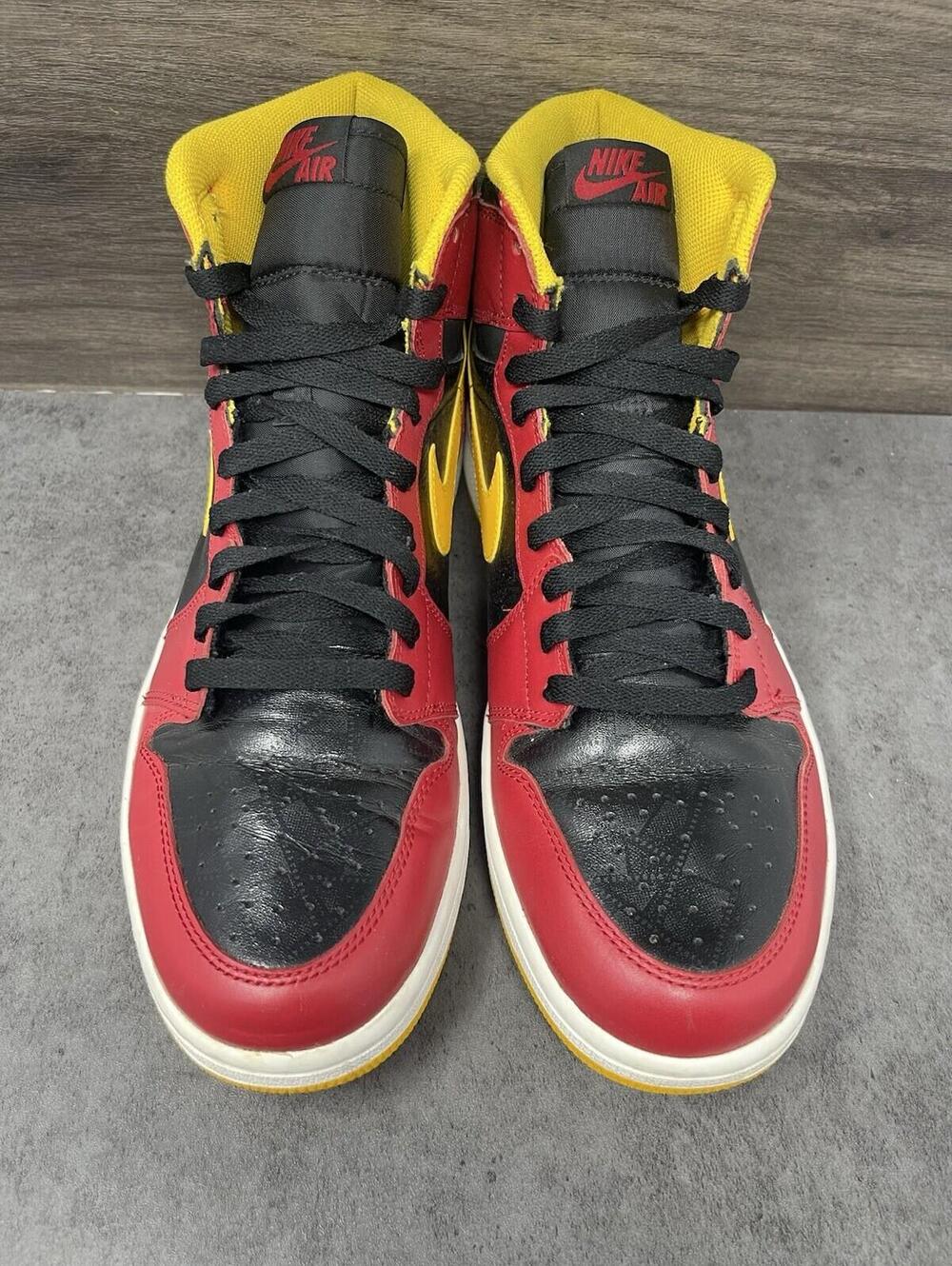 Air Jordan 1 Highlight Reel Sneakers Mens Size 12 Red Black Lot 555088-017 - Picture 3 of 12